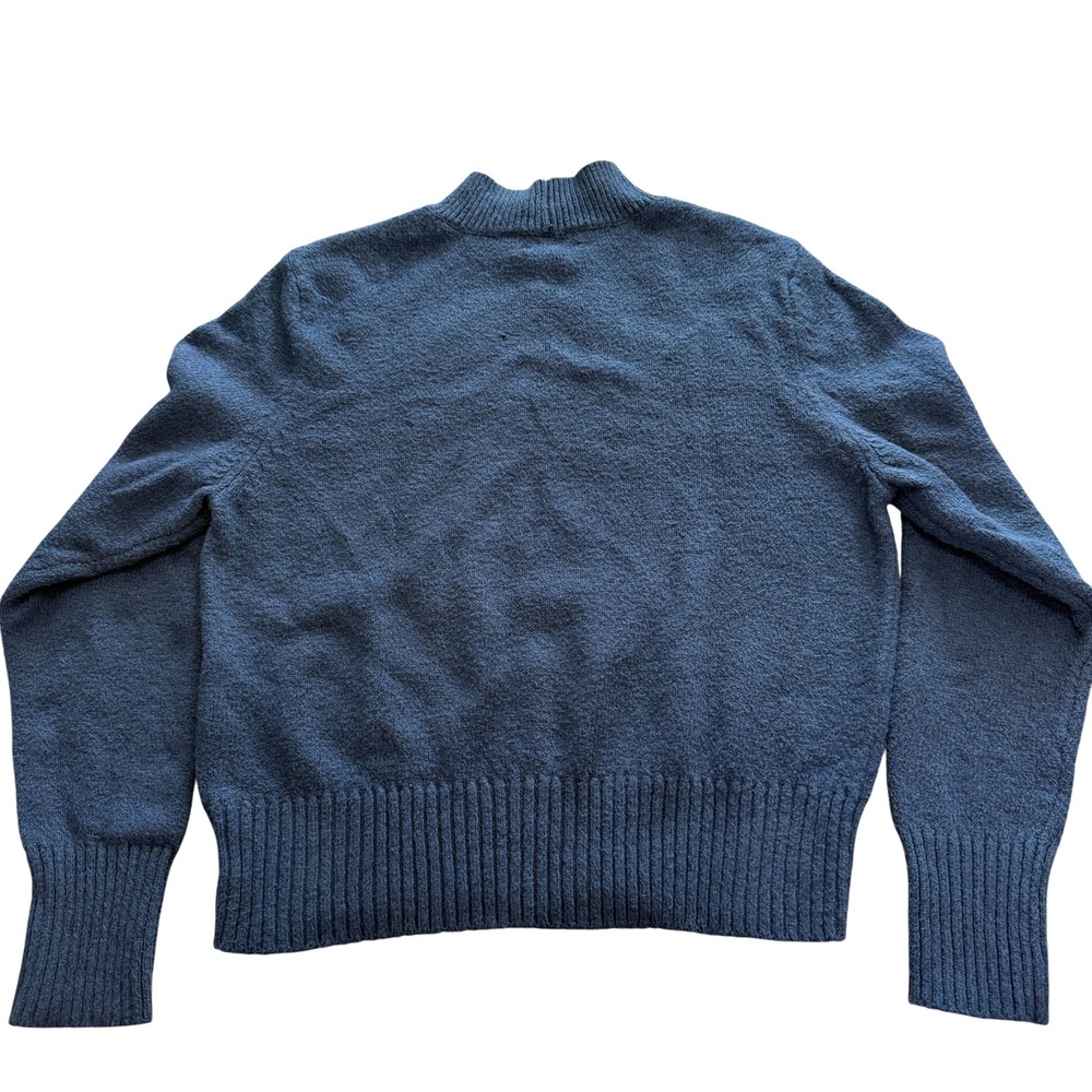 American Eagle Outfitters  Smiley Face Mock Neck Sweater Navy Blue Womens XL - Picture 6 of 6